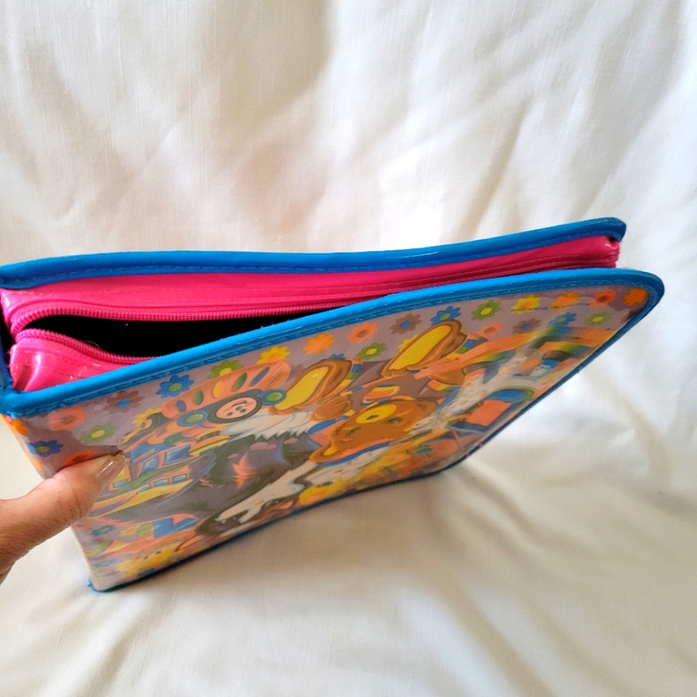 Vintage Lisa Frank Zippered 3 Ring Binder "Cats Platime" Y2K - Picture 8 of 16